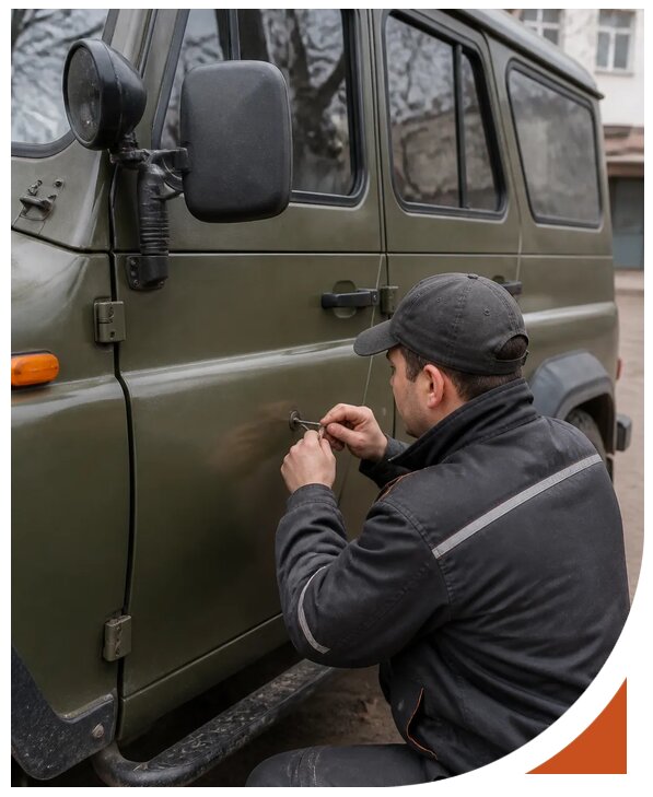 Профессиональное вскрытие автомобиля УАЗ без повреждений в Калининграде